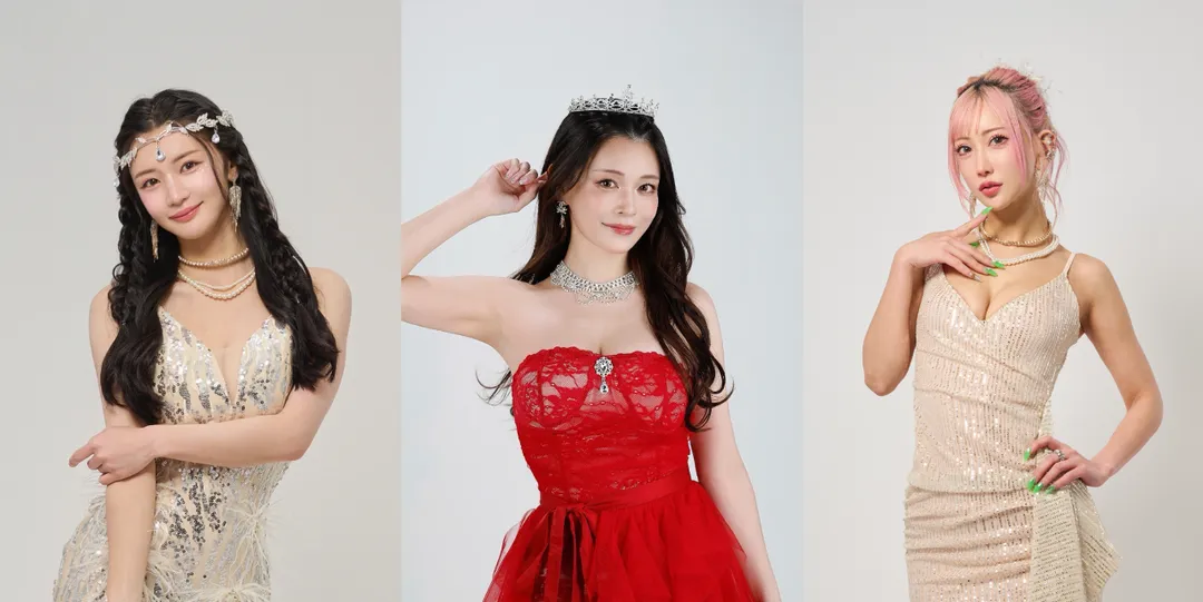 高橋翔子(左起)、橘瑪麗、AIKA將來台參加《ADULTOPIA 大人國》活動。(圖/ADULTOPIA大人國提供)
