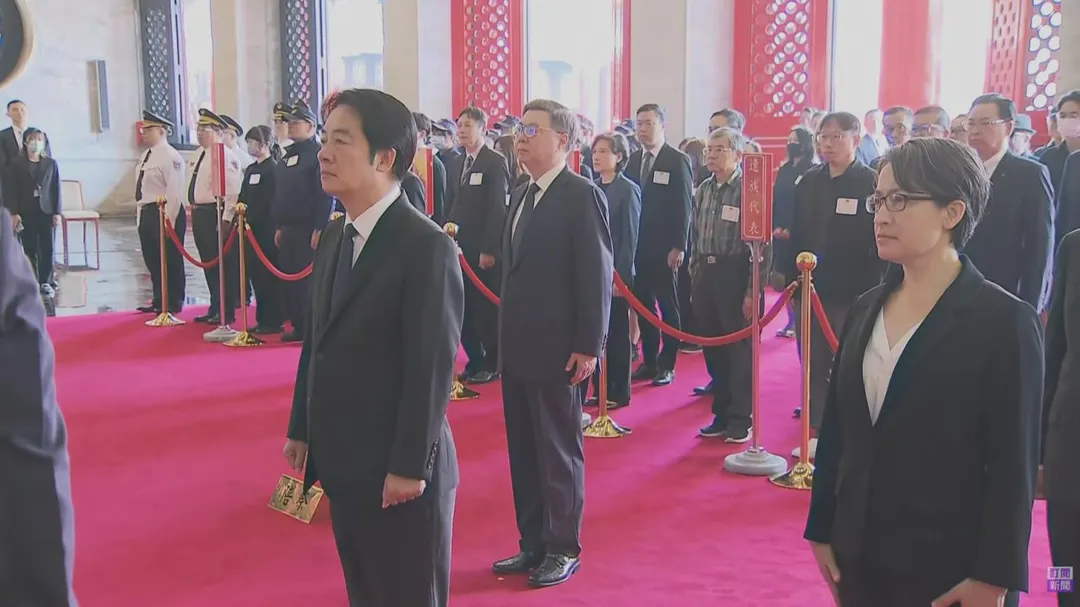 總統賴清德前往忠烈祠主持「中華民國一一五年向先祖暨忠烈殉職人員致祭典禮」。（圖／中天新聞）