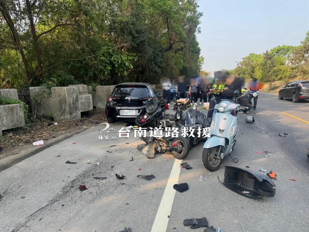 車禍現場。（圖／台南道路救援張家班授權提供）