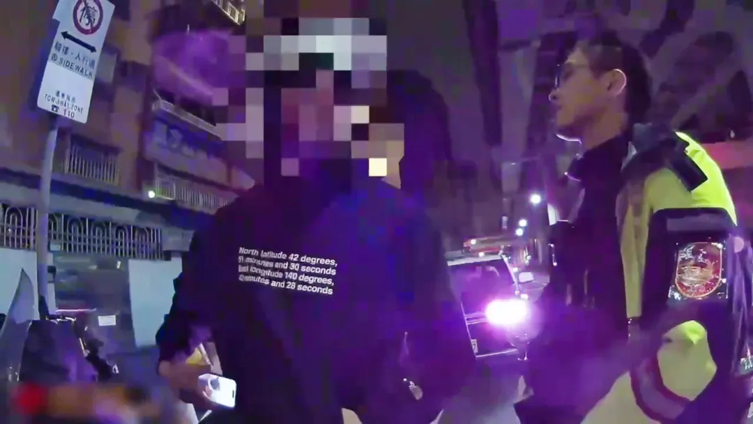 蔣政拒檢畫面。(圖/警方提供)