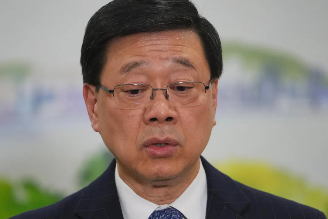 前香港保安局局長、現任特首李家超。（圖／美聯社）