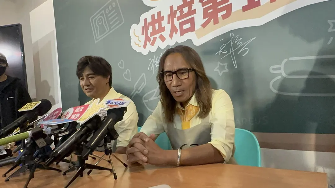 顏志琳（右）分享對師妹曾沛慈的初印象。（圖／記者 伍映澄 攝）