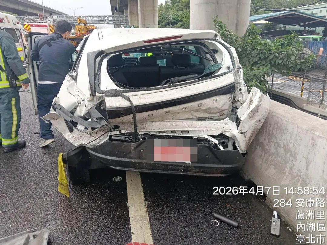 車禍現場。（圖／警方提供）