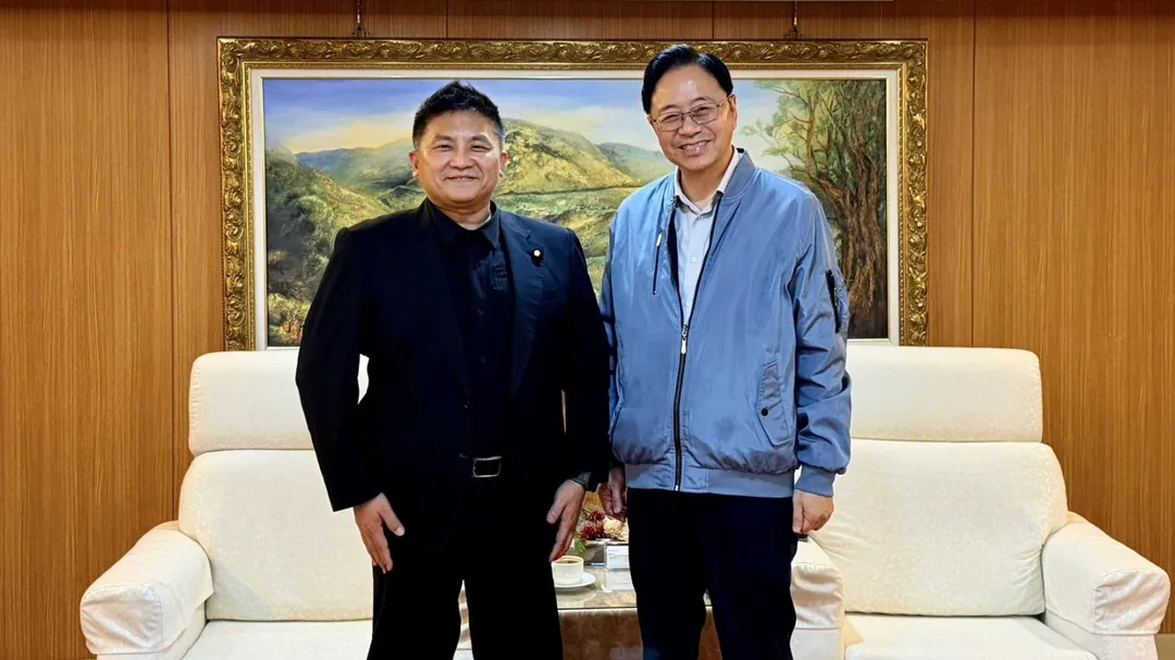國民黨宜蘭縣長參選人吳宗憲拜會桃園市長張善政。(圖/吳宗憲競選辦公室提供)