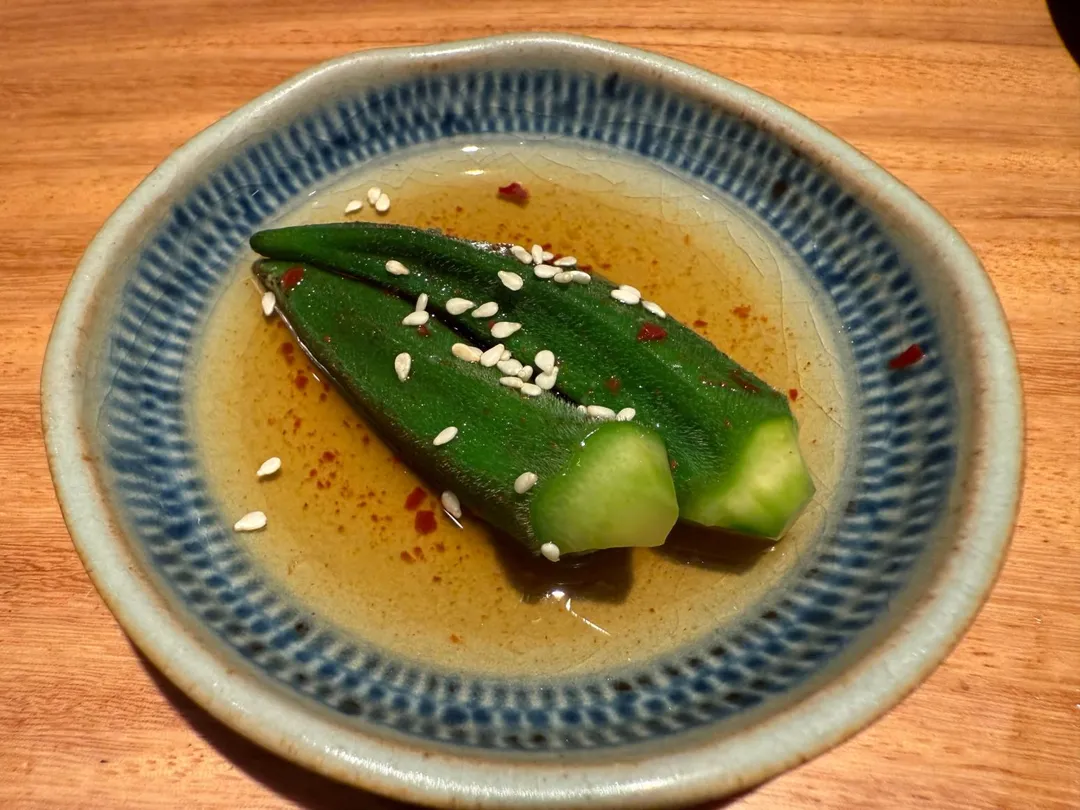 辣醬秋葵。（圖／黃宏輝提供）