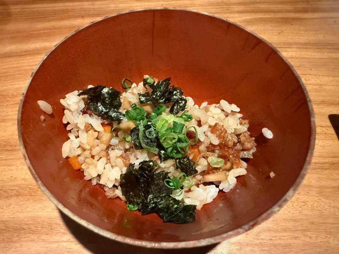 雞絞肉炊飯原始版。（圖／黃宏輝提供）