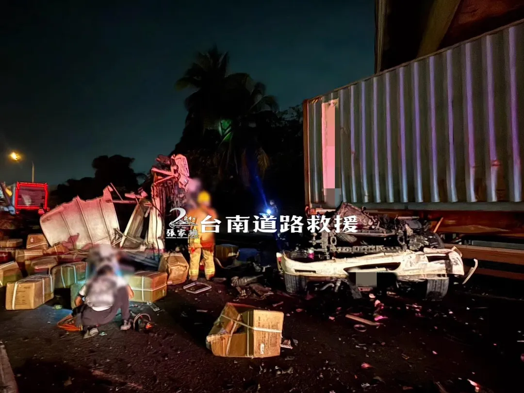車禍現場。(圖／台南道路救援張家班授權提供)