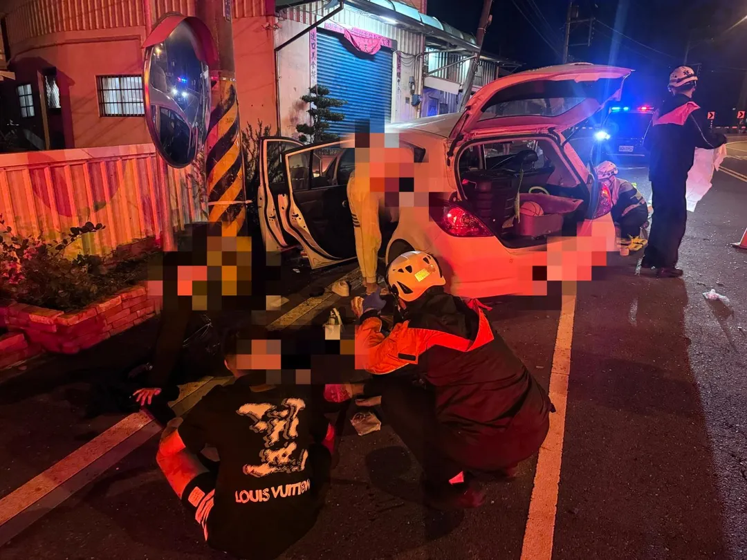車禍現場。(圖/中天新聞)