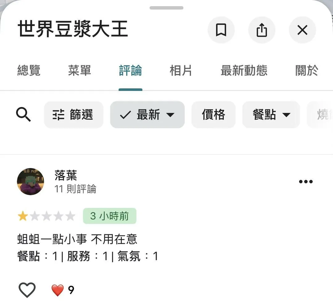 店家的Google評論區慘被酸爆。（圖／翻攝Google評論）