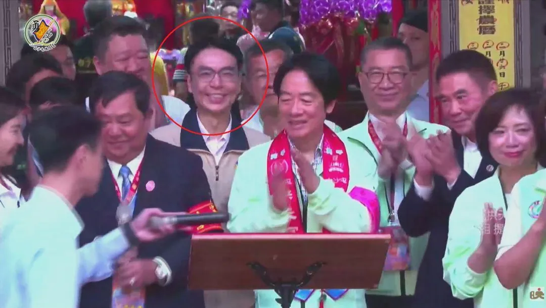 賴清德總統前往白沙屯拱天宮參香，介紹民進黨縣市長參選人時，獨漏南投縣長參選人温世政。（圖／翻攝自白沙屯拱天宮臉書）