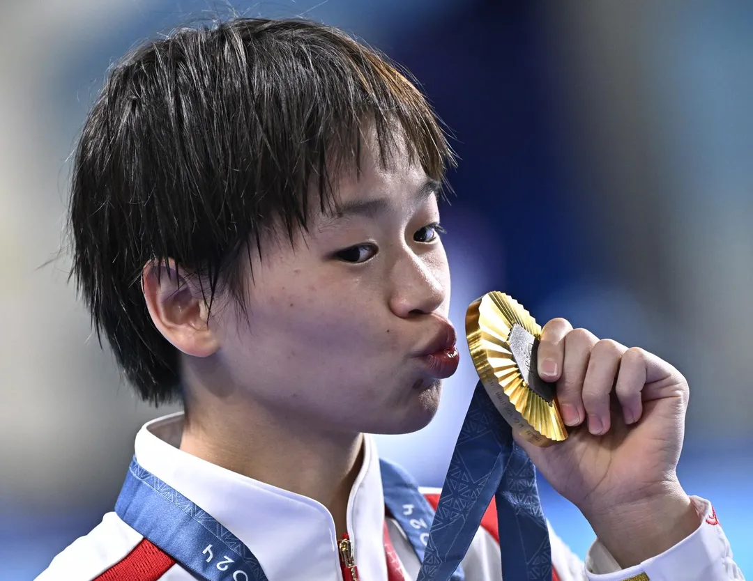 全紅嬋是大陸史上最年輕奧運「3金王」。（圖／新華社）
