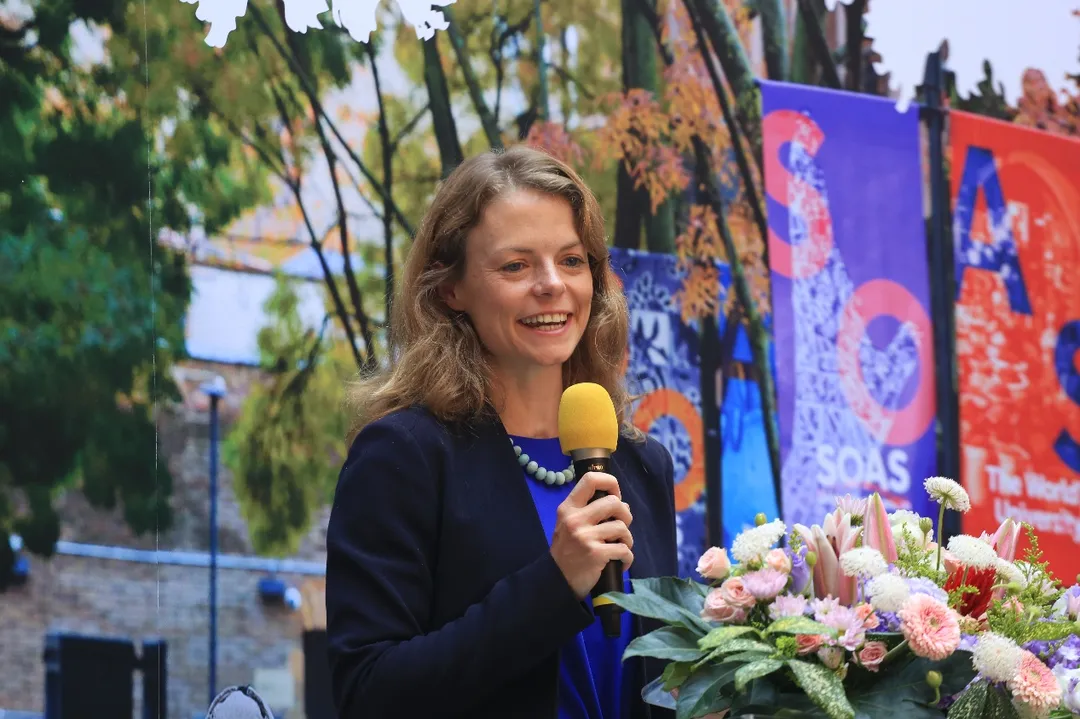 英國在台辦事處政治新聞署署長何泰曦（Natasha Harrington）則強調，此合作展現台英高教長期累積的深厚夥伴關係，別具指標意義。（圖／中山大學提供）