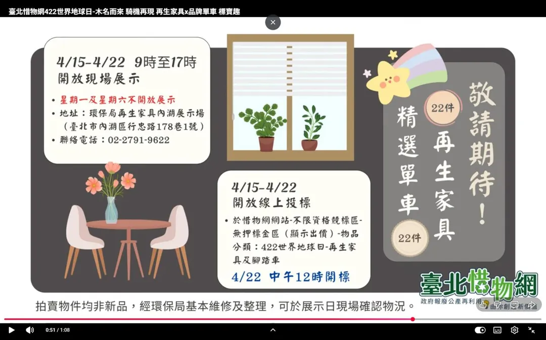 惜物網使用悠遊付錢包或綁定銀行帳戶線上支付得標款，單筆滿500元即可獲得「50元現金回饋券」1張。（圖／台北市動產質借處）