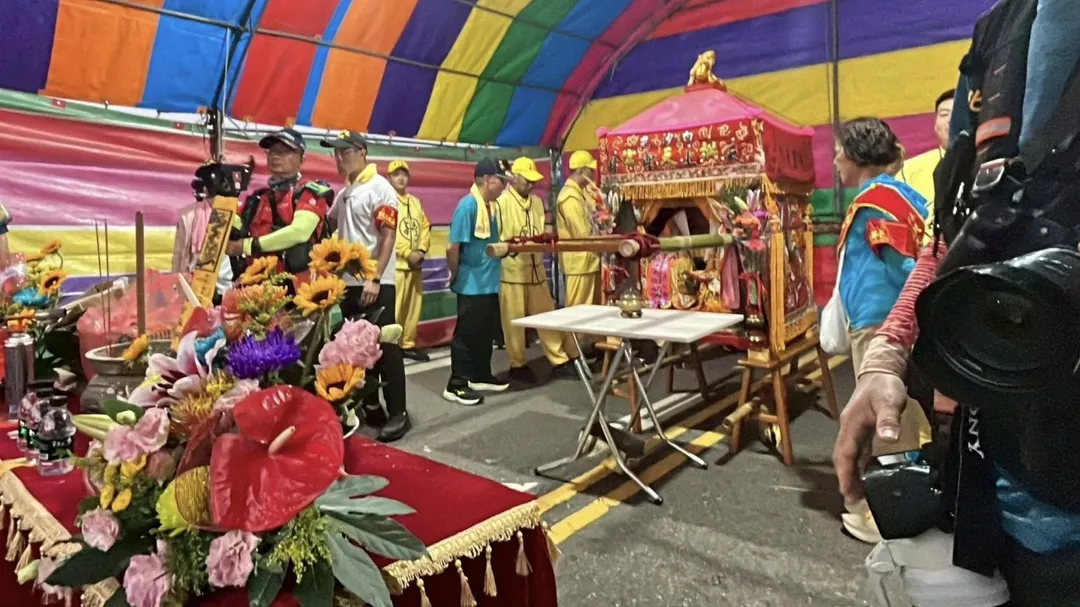 白沙屯媽祖停駕海口聯合點心站。（圖／翻攝自白沙屯拱天宮﻿臉書）