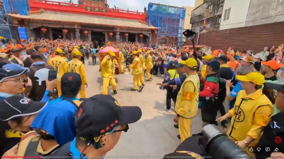 白沙屯媽祖中午在西螺福興宮停駕。（圖／白沙屯媽祖網路電視台YT）