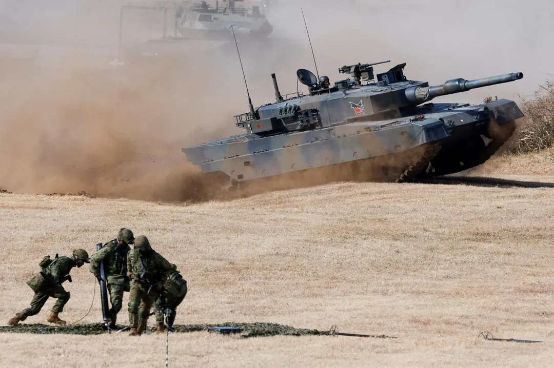 日本軍事工業規模與韓、德、義、以相當，幾乎是印度的兩倍。（資料照／《路透社》）