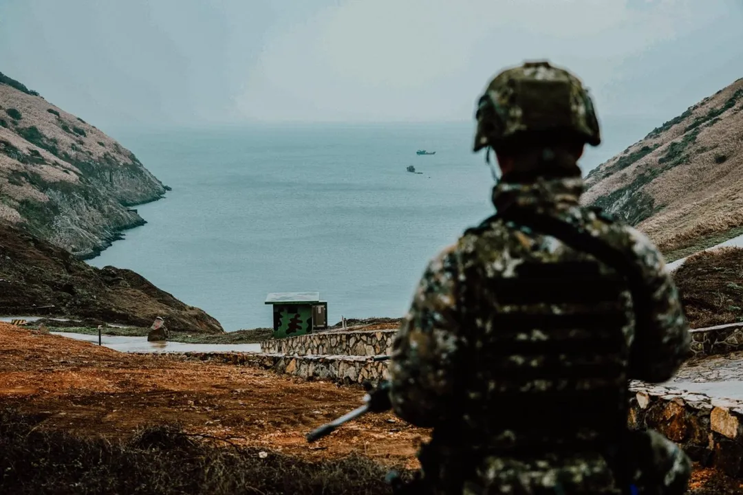國軍在馬祖東引進行忠義操演。(軍聞社)