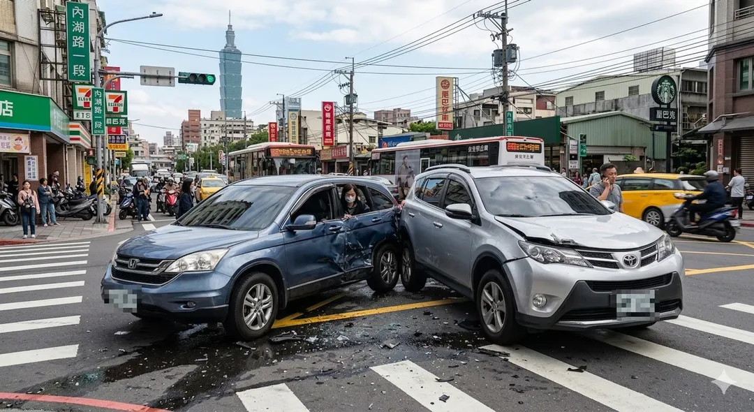 當愛車發生意外導致受損,車體險能分擔龐大維修費用。(圖/AI產圖)