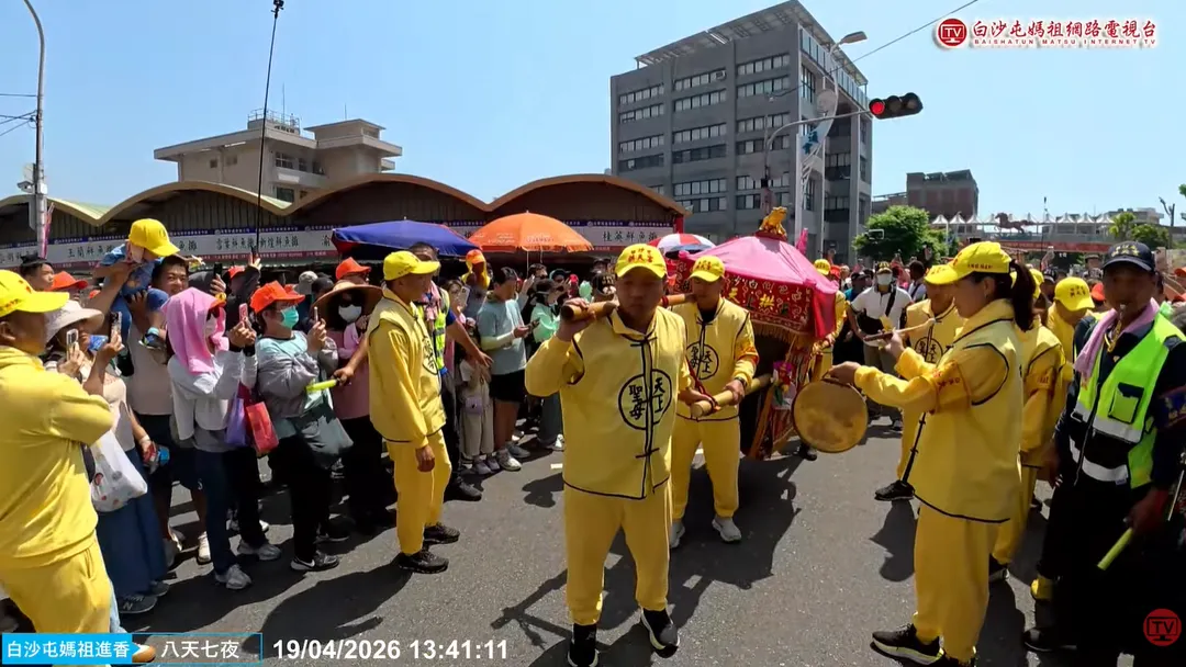 白沙屯媽祖徒步進香。（圖／翻攝自白沙屯媽祖網路電視台YT）
