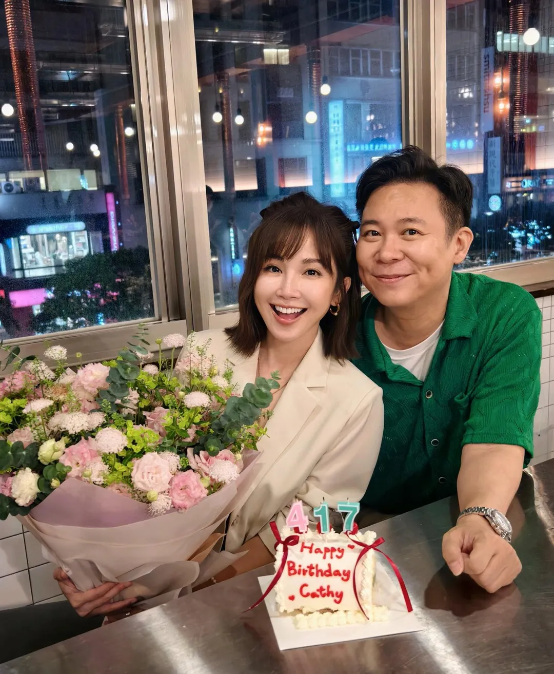 女星鍾欣怡2014年嫁給知名製作人孫樂欣,兩人婚後育有1子1女。(圖/翻攝FB 鍾欣怡 Cathy Chung)