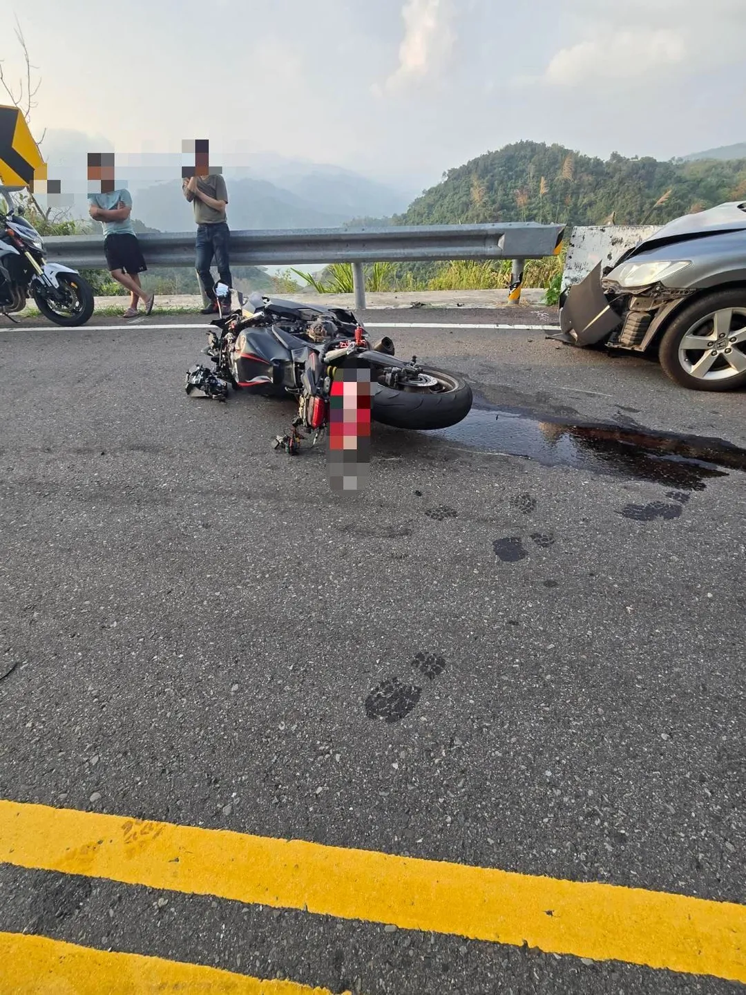車禍現場。（圖／中天新聞）