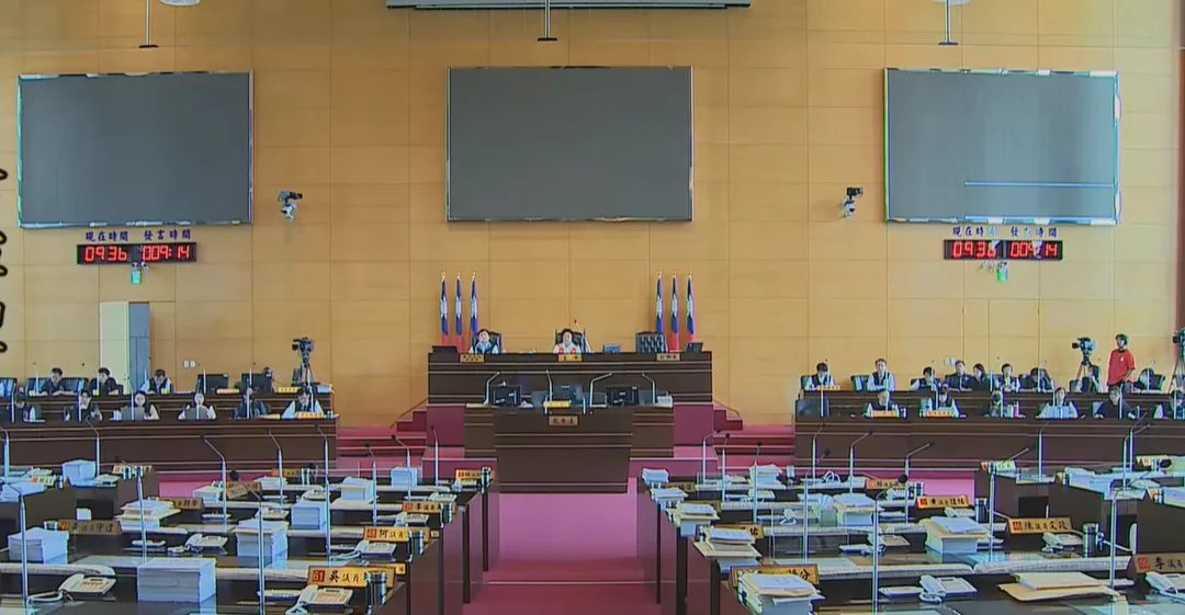 台中市議會又傳出停電。（圖／翻攝自台中市議會YT）