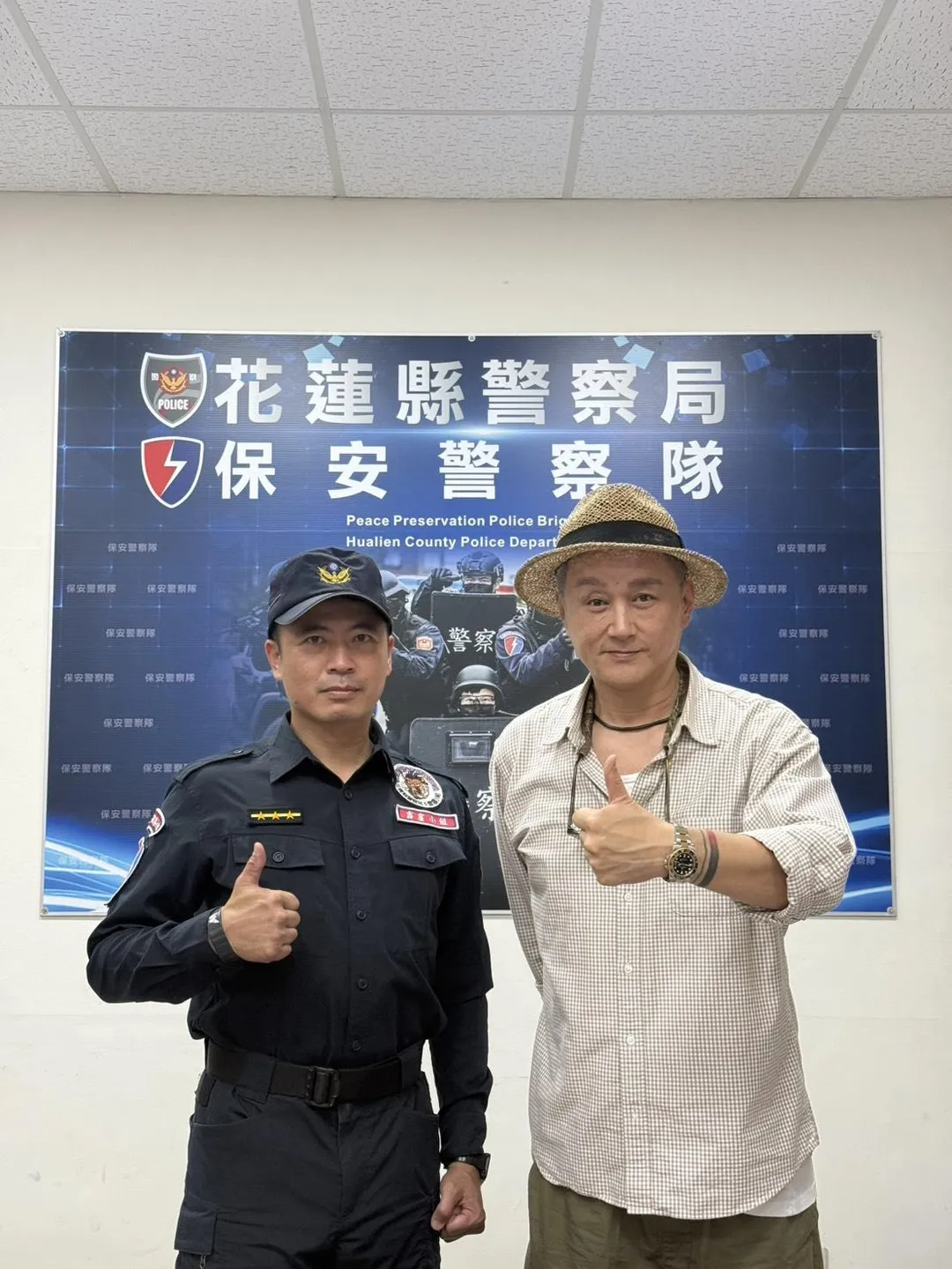 何篤霖特地趕來表達謝意。（圖／林佳輝提供）
