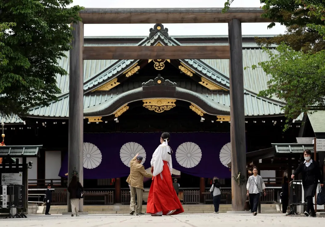 靖國神社被大陸視為日本軍國主義對外侵略精神象徵。（圖／路透社）