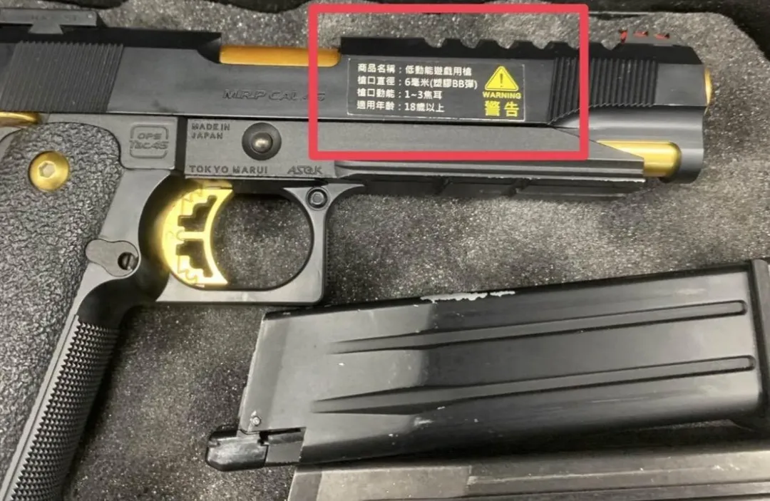 黑色手提箱裝有空氣槍與彈匣。（圖／翻攝畫面）
