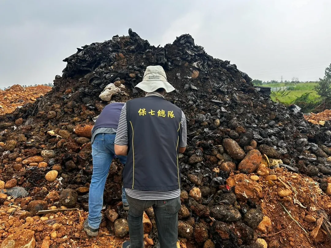 台中近期破獲中部多起非法傾倒營建及土木混合廢棄物案件。（圖／警方提供）