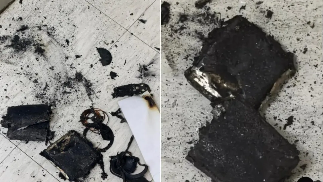 日前新北市一間大型醫院加護病房發生一起行動電源自燃事件。（圖／Threads / @pay_pay_re授權提供）