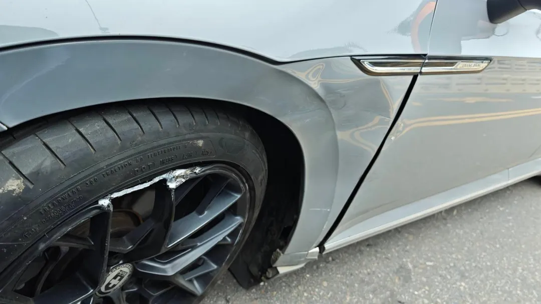 車禍現場。(圖/警方提供)