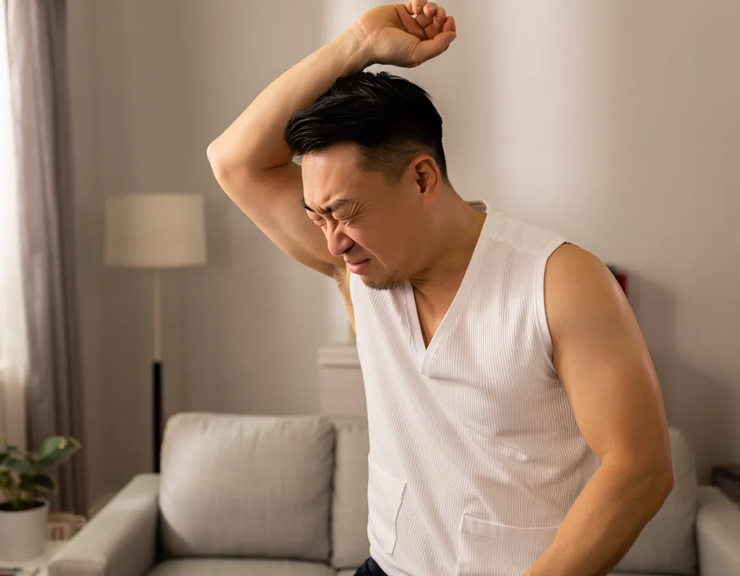許多人誤解的「老人味」並非源於年長者出油量增加,而是皮脂成分比例改變所致。(示意圖/AI生成)