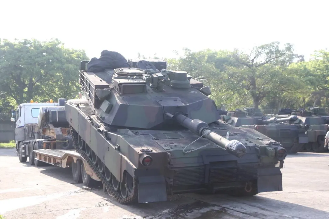 台灣採購Ｍ1A2T戰車全數抵達。（圖／陸軍提供）
