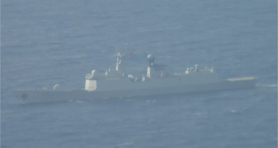 江開2型054A型護衛艦。（國軍監控照／國防部提供）