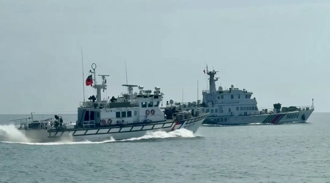 金門海域再現大陸海警船接近，海巡全程監控驅離維護主權。（圖／海巡署提供，下同）