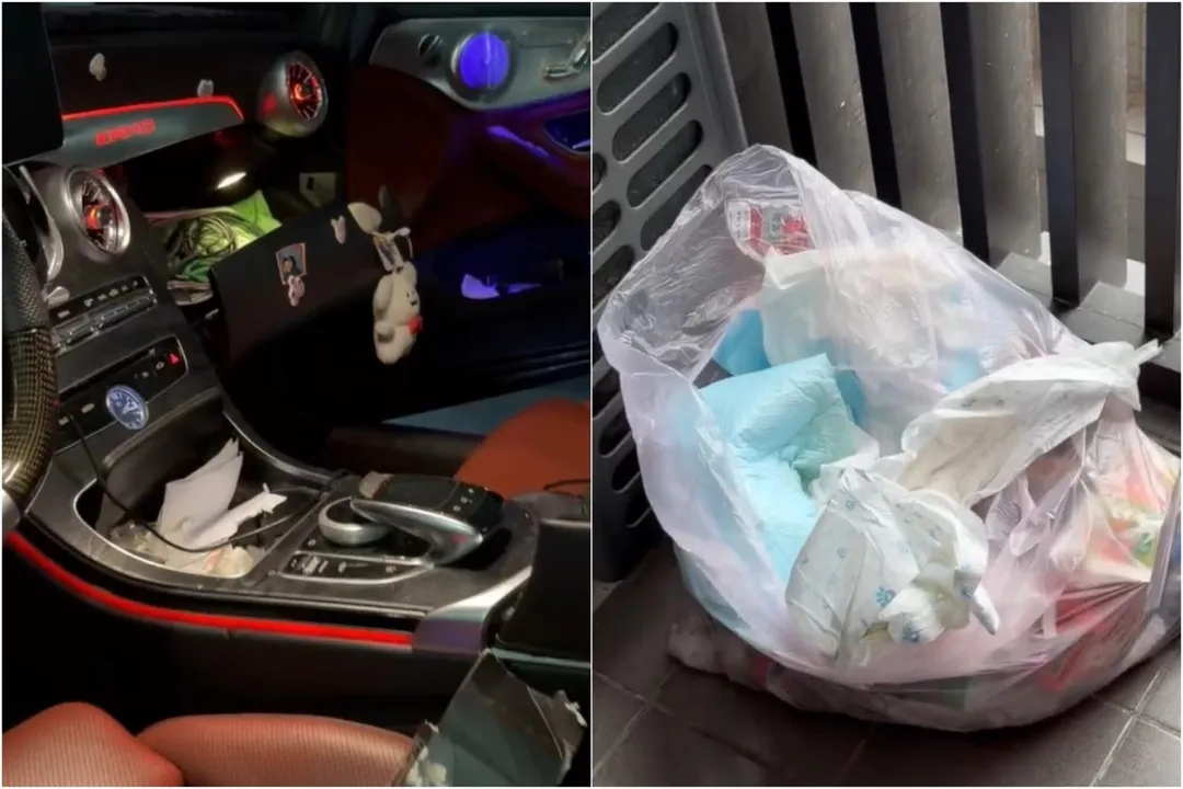 小宇的汽車及陽台的垃圾都被搜查。（圖／小宇提供）