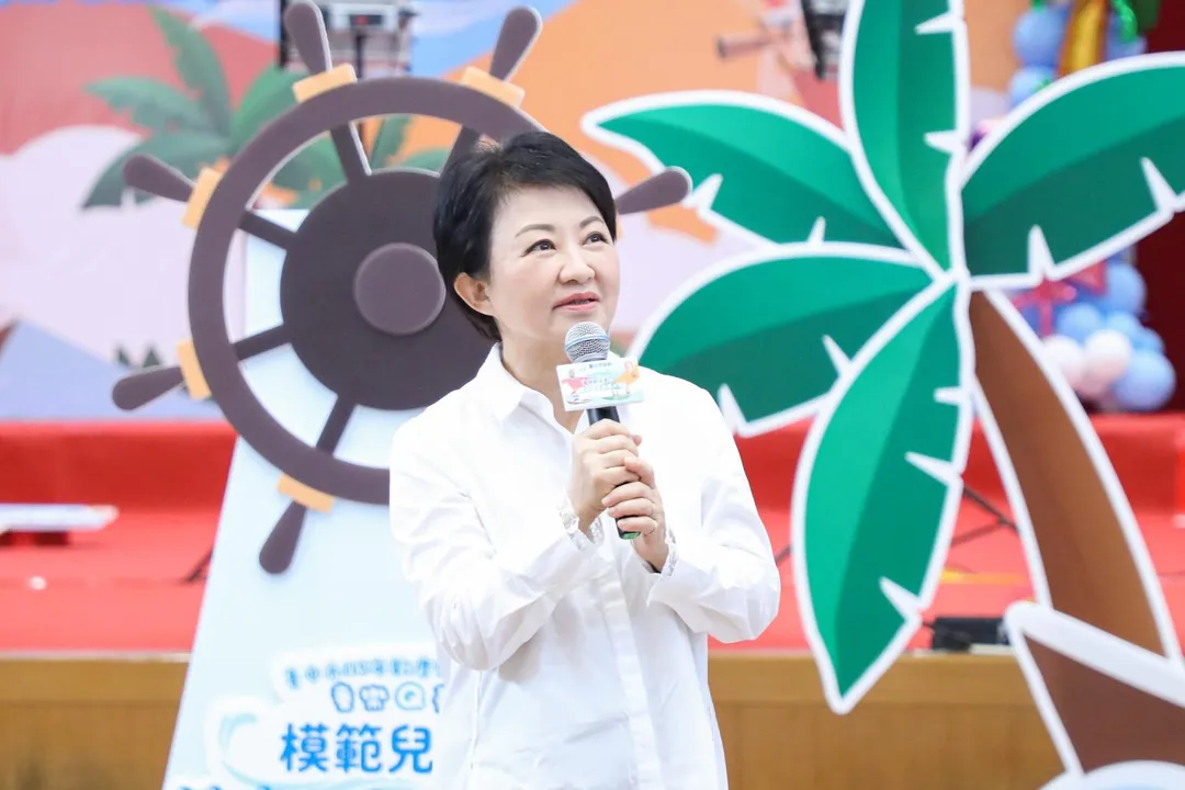 台中市政府今日於市立潭秀國中舉辦「模範兒童暨健康兒童表揚大會」。（台中市府提供）