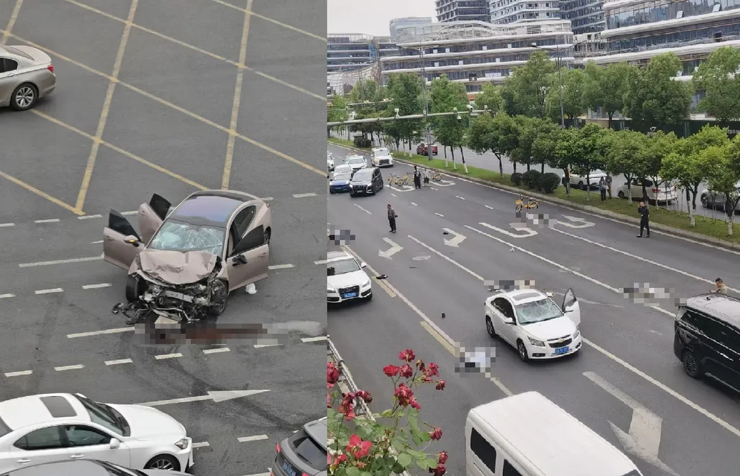 多人被撞倒地,場面怵目驚心。(圖/翻攝X)