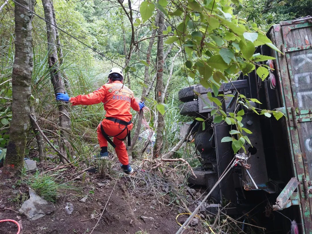 事發現場。（圖／新竹縣消防局提供）