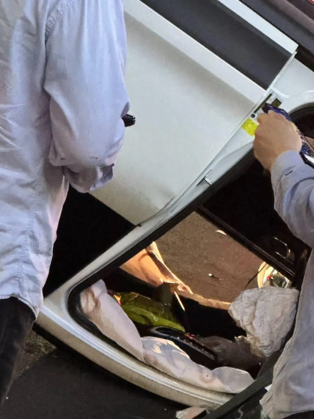 車禍現場。（圖／網友野蠻先生授權提供）