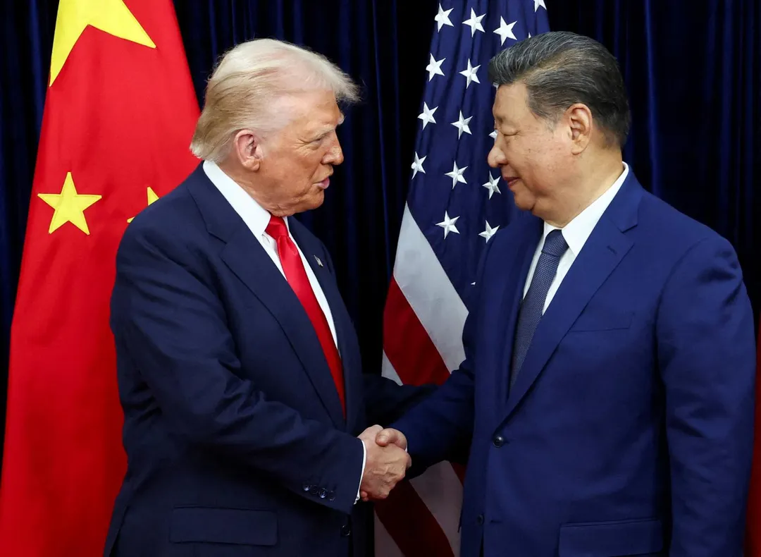 美國總統川普出發前往北京會見習近平（資料照片）