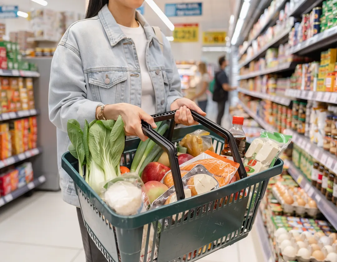 在飲食調整方面，受試者改為採購新鮮、無塑膠包裝的原型食材後，尿液中的鄰苯二甲酸酯等部分化學物濃度出現下降。（示意圖／AI生成）