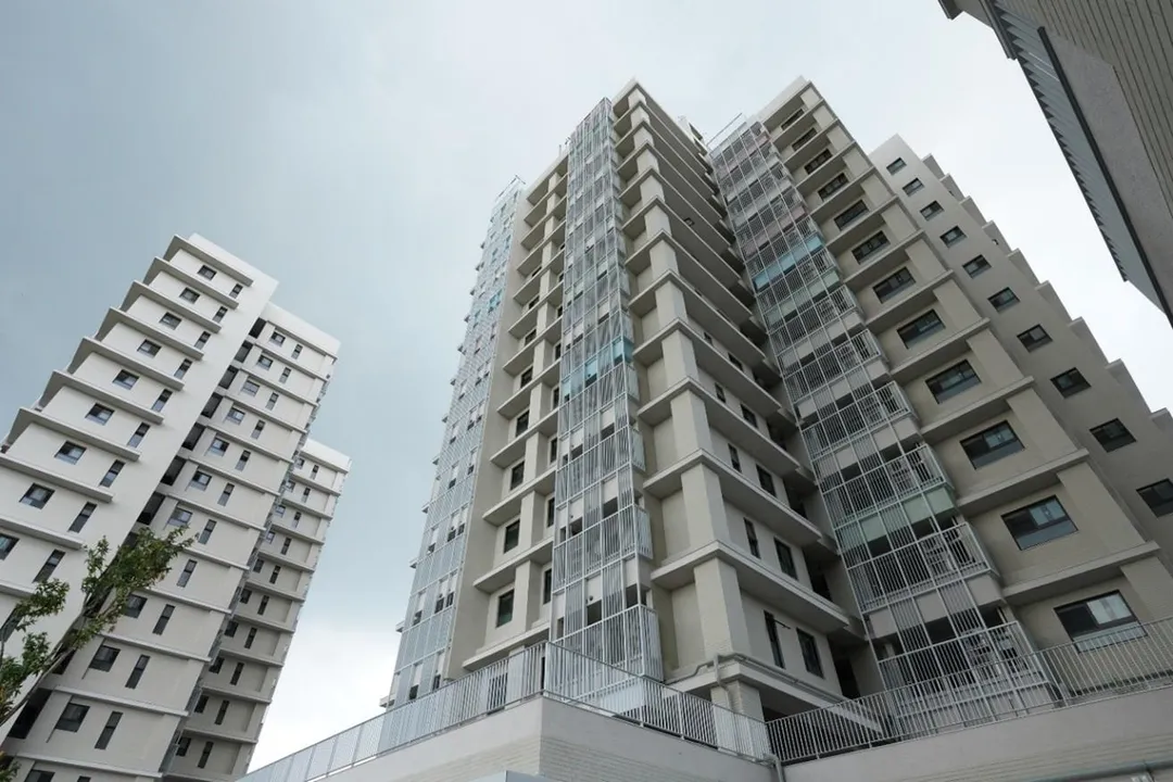臺南市「新都安居A」建築外觀。（圖／國家住宅及都市更新中心提供）