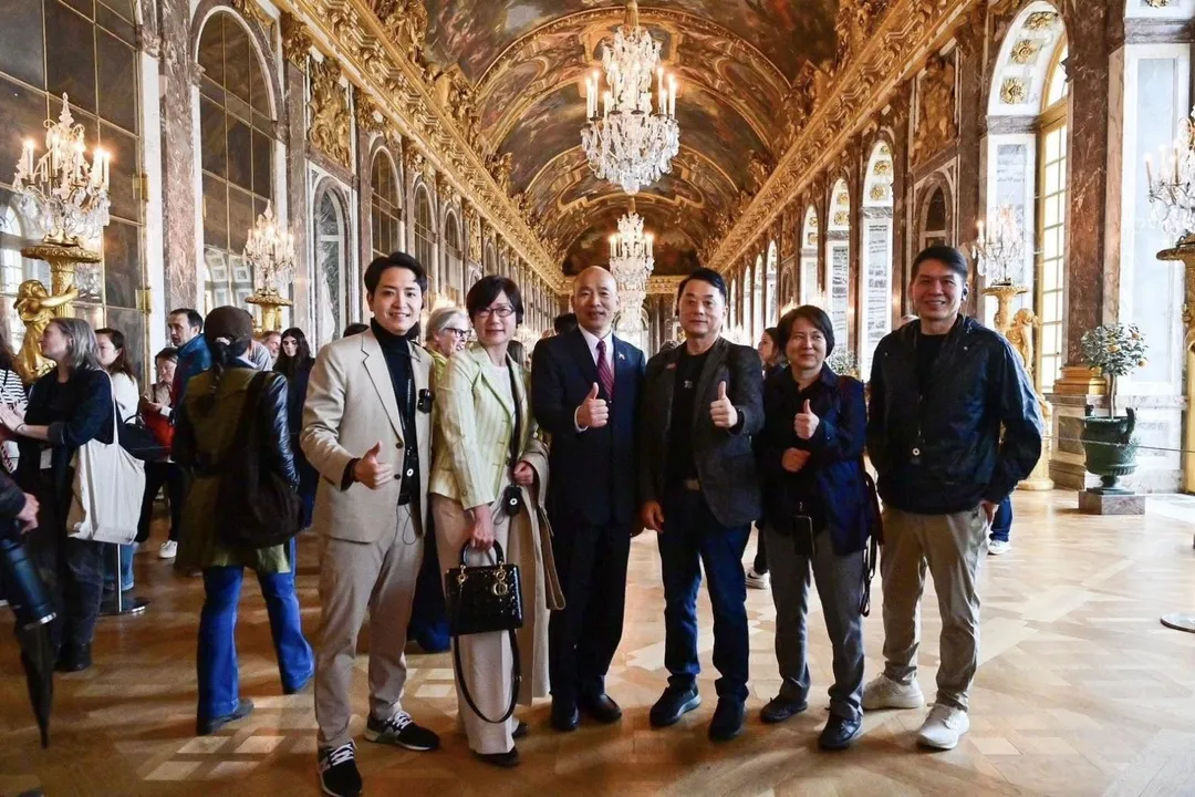 韓國瑜率團前往法國訪問(攝自韓國瑜臉書)