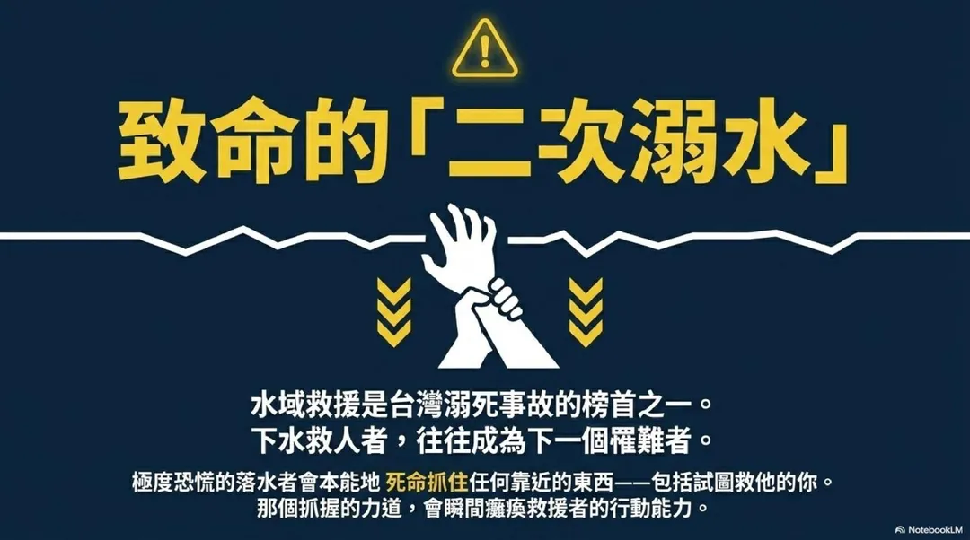 水域救援是台灣每年發生「二次溺水」最多的場景之一。(圖/翻攝自臉書/消防神主牌)