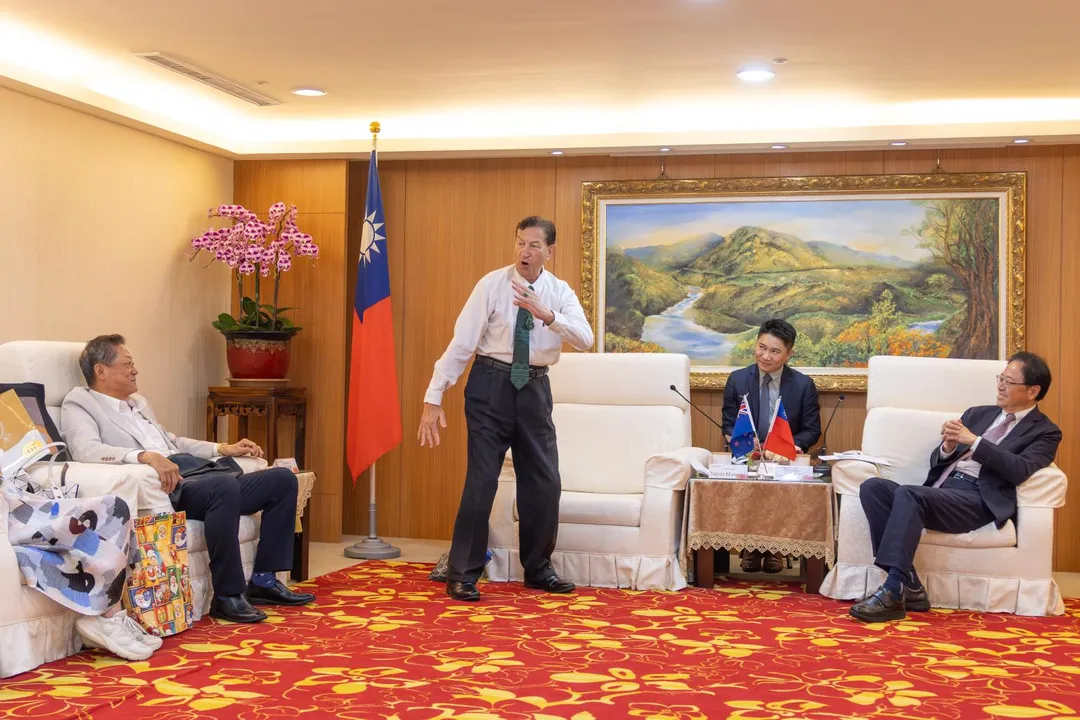 紐西蘭羅托魯瓦市議員Trevor Maxwell現場示範毛利人傳統「哈卡戰舞(Haka)」(圖/桃園市政府提供)