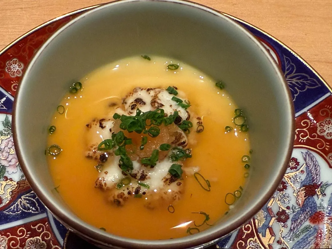 鱈魚白子茶碗蒸。（圖／黃宏輝提供）