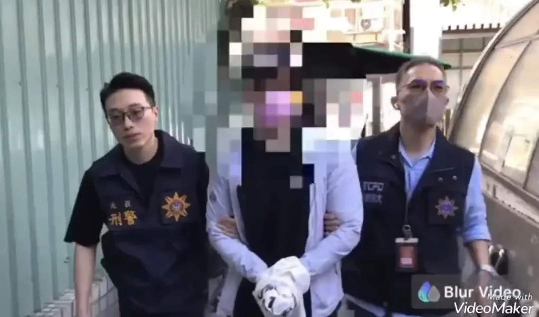 孫安佐先前被上銬逮捕畫面。（圖／警方提供）