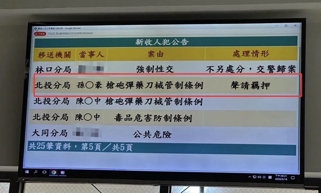 孫安佐遭檢方聲請羈押。(圖/翻攝畫面)